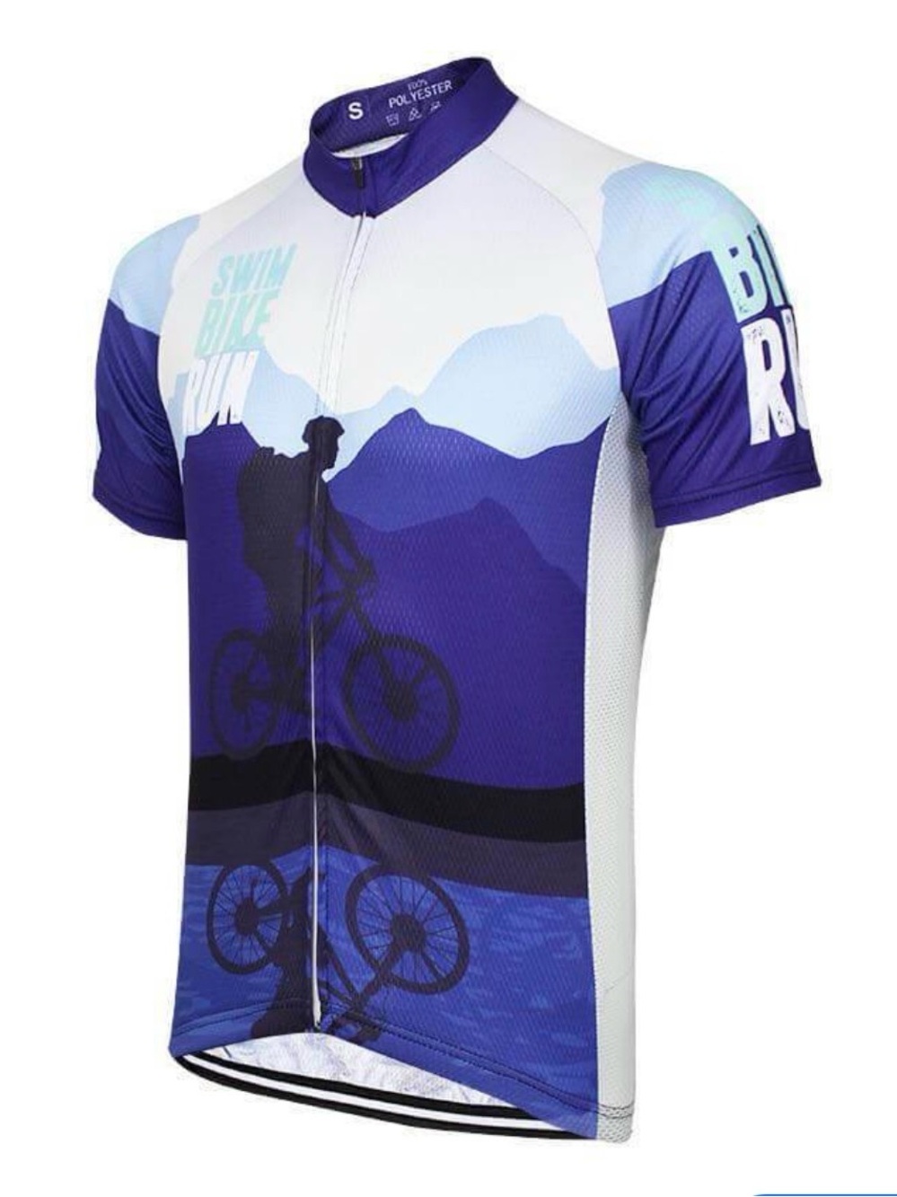 SWIM BIKE RUN CLUB BIKING CYCLING MENS JERSEY NUTRITION POCKETS IN BACK XLARGE